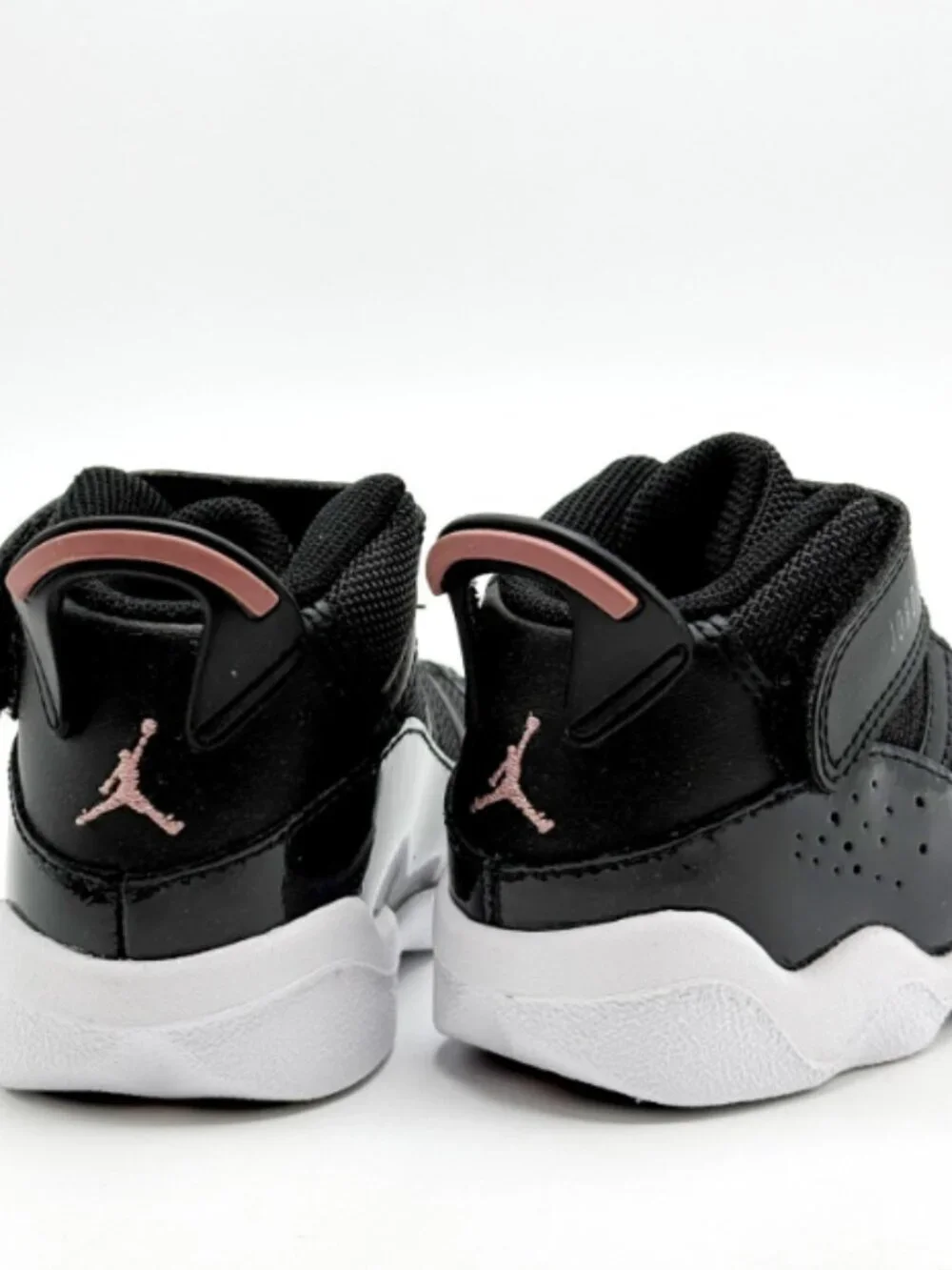 Nike Air Jordan 6 Rings (TD) Toddlers  Size 8C Black/White/Rust Pink
